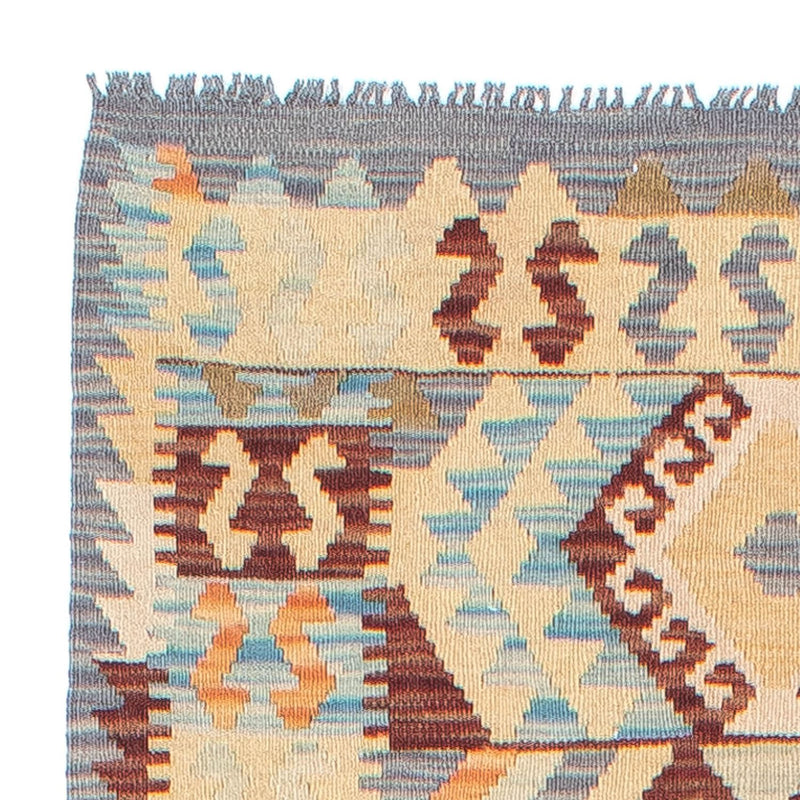 Tapis de couloir Tapis Kelim - Splash - 293 x 83 cm - multicolore
