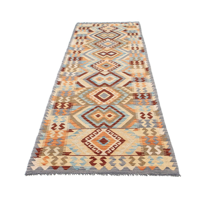 Tapis de couloir Tapis Kelim - Splash - 293 x 83 cm - multicolore