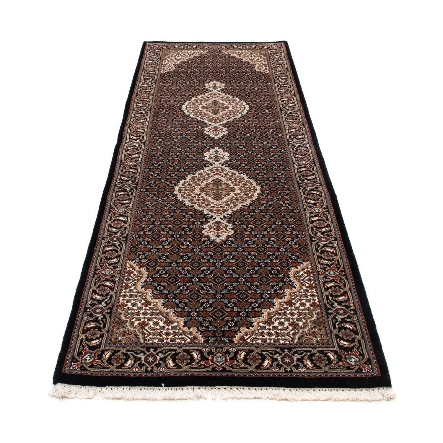 Tapis de couloir Tapis persan - Tabriz - 251 x 82 cm - bleu foncé