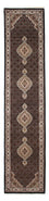 Tapis de couloir Tapis persan - Tabriz - 396 x 82 cm - bleu foncé