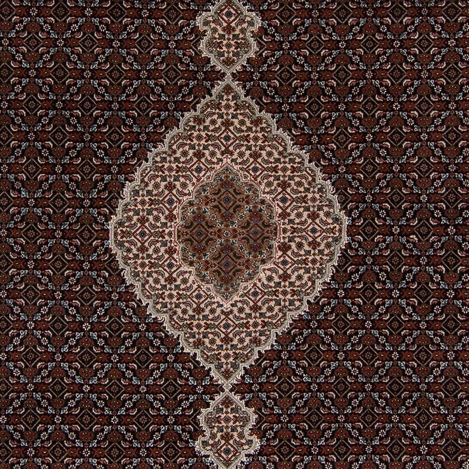 Tapis persan - Tabriz - 253 x 203 cm - bleu foncé
