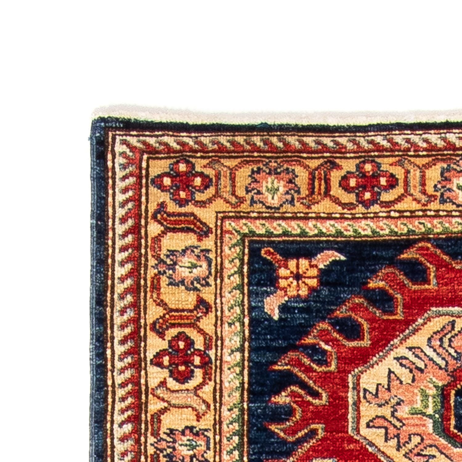 Tapis de couloir Tapis Ziegler - Kazak - 252 x 77 cm - bleu foncé