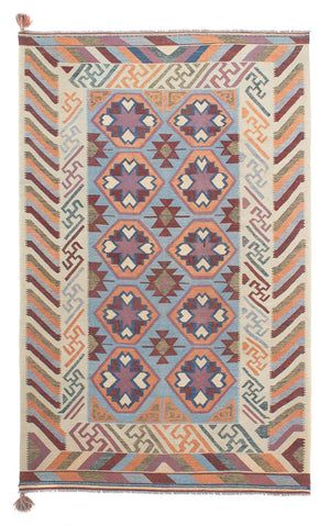 Tapis Kelim - Tendance - 300 x 192 cm - multicolore