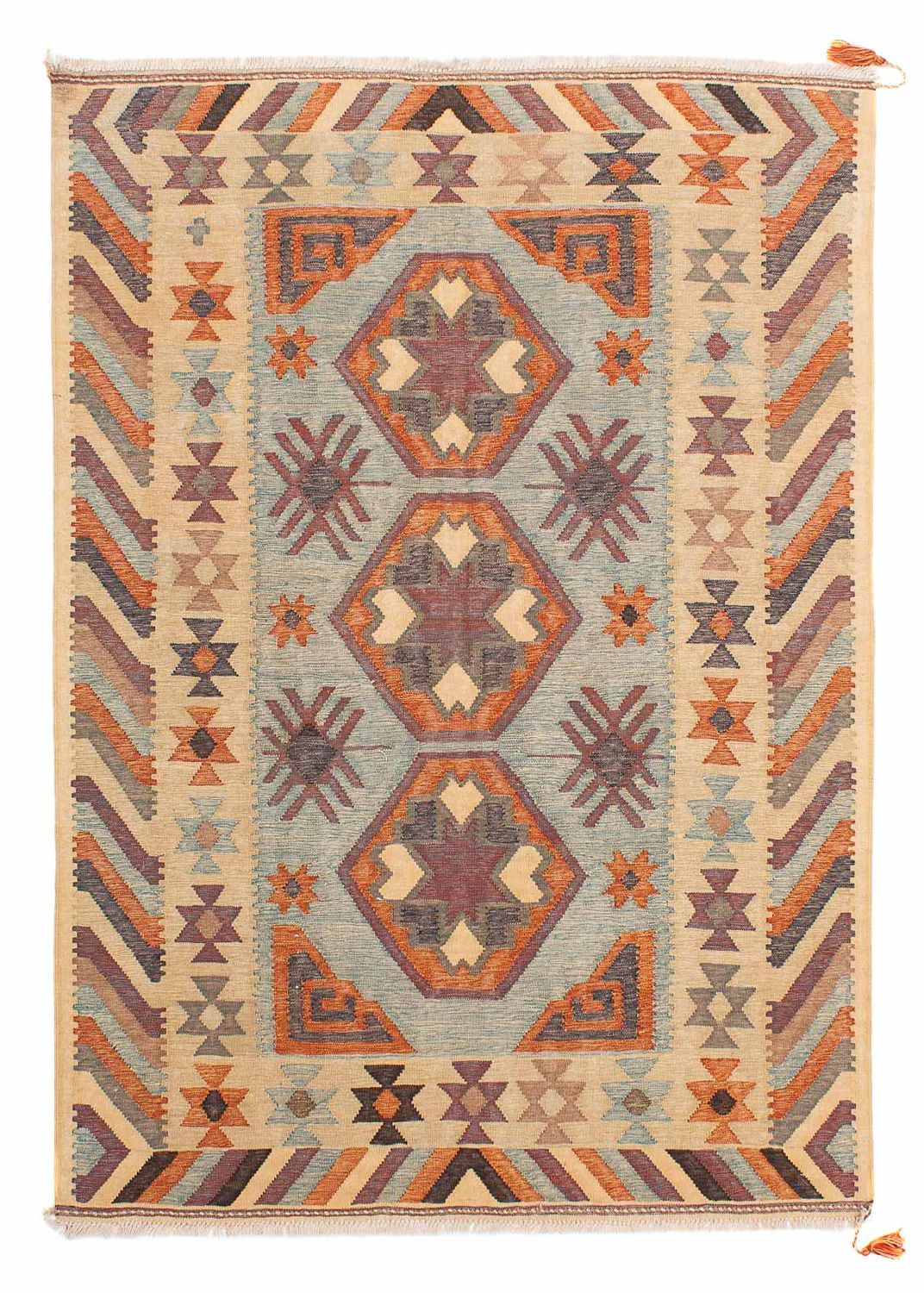 Tapis Kelim - Oriental - 204 x 147 cm - multicolore