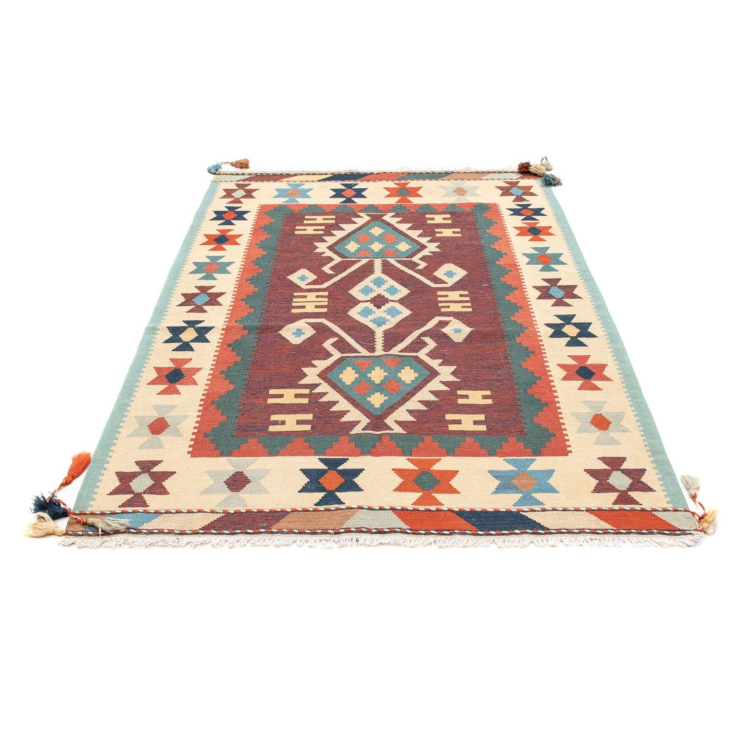 Tapis Kelim - Tendance - 181 x 121 cm - multicolore