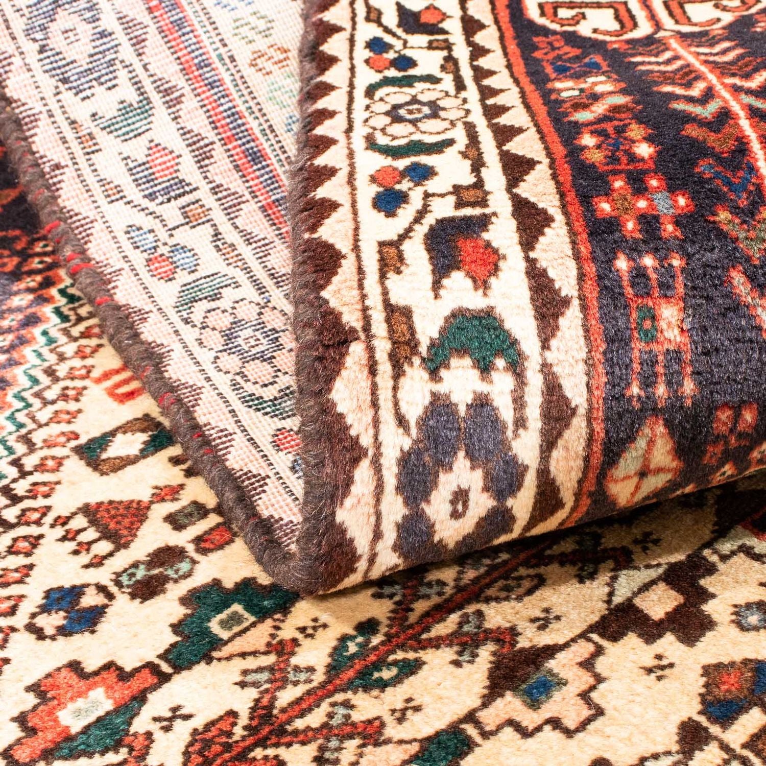 Tapis persan - Nomadic - 143 x 110 cm - beige