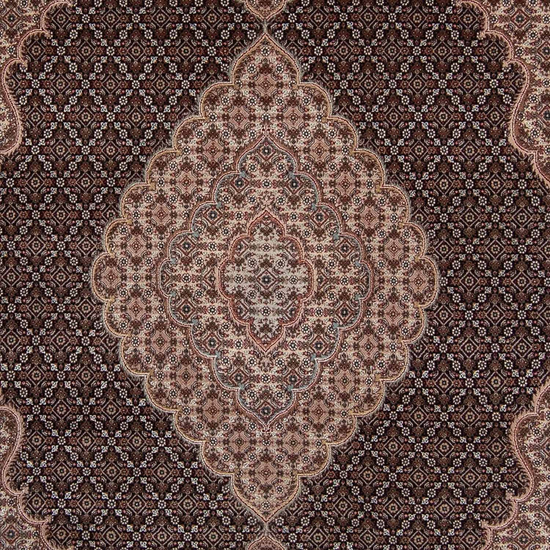 Tapis persan - Tabriz - 298 x 198 cm - bleu foncé