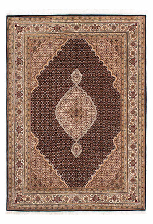 Tapis persan - Tabriz - 242 x 172 cm - bleu foncé