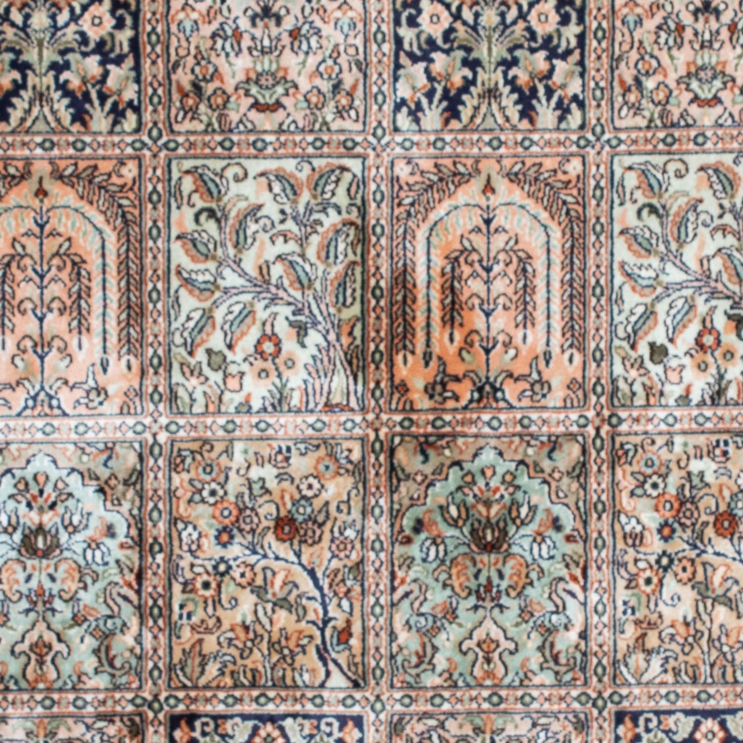 Tapis en soie - Soie du Cachemire - 152 x 94 cm - multicolore