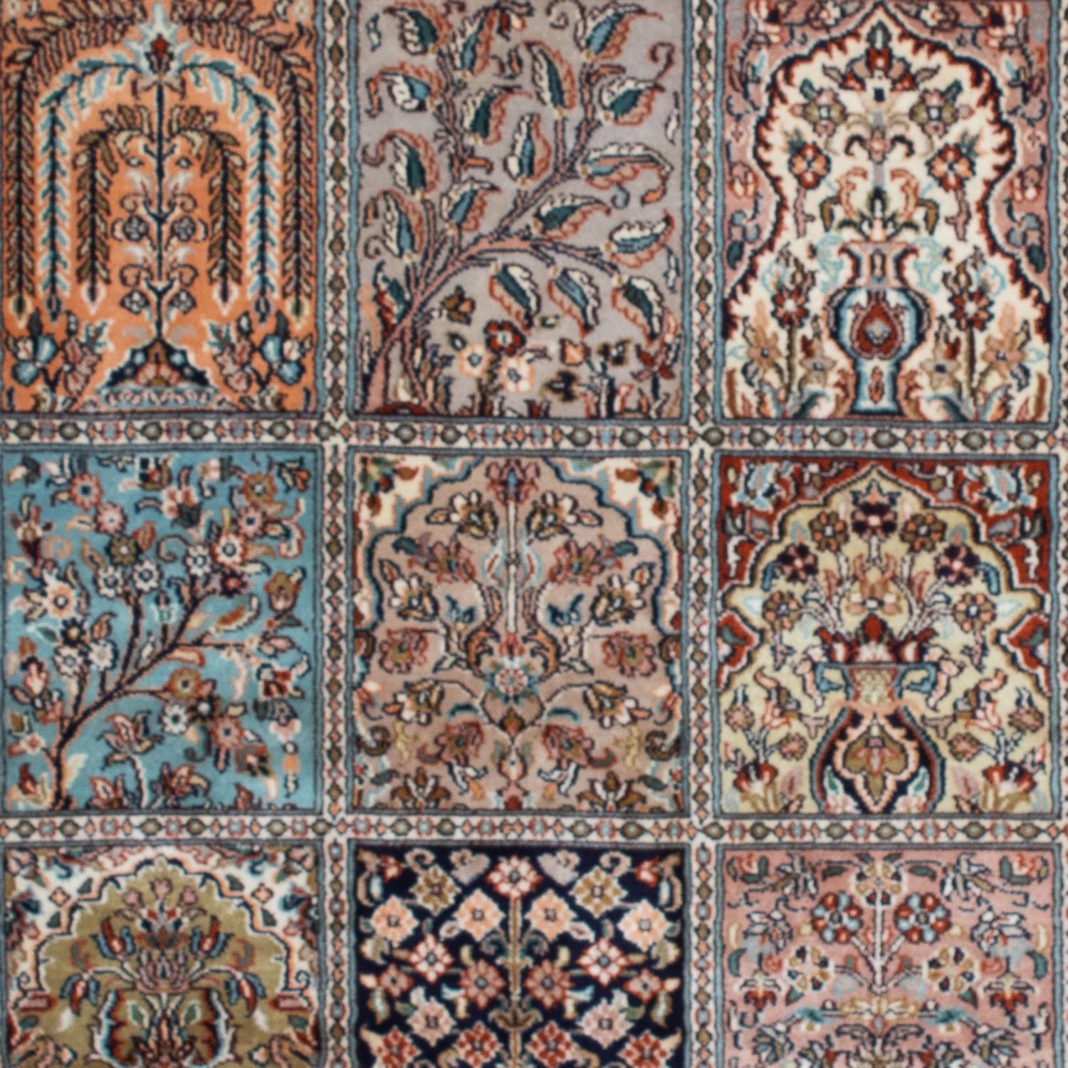 Tapis en soie - Soie du Cachemire - 152 x 96 cm - multicolore