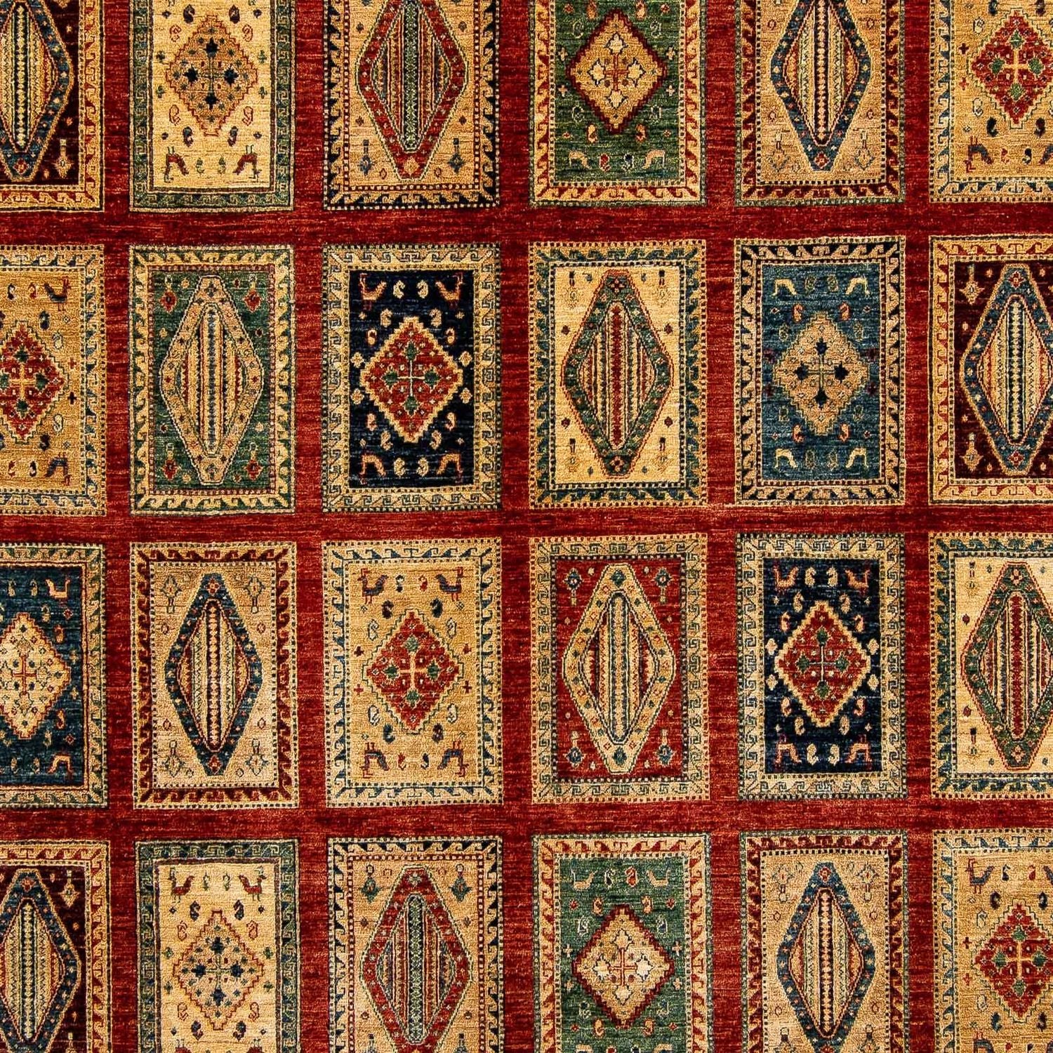 Tapis persan - Nomadic - 384 x 302 cm - rouge foncé