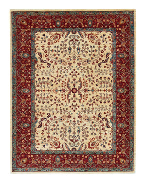 Tapis afghan - 199 x 156 cm - beige