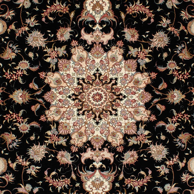 Tapis persan - Tabriz - 213 x 152 cm - bleu foncé