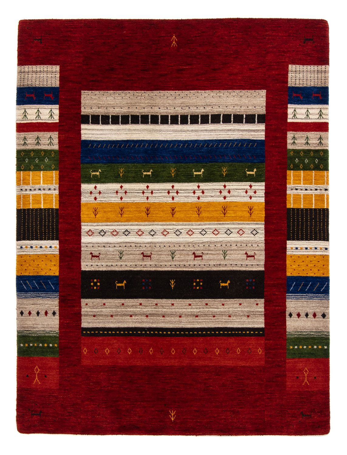 Tapis Gabbeh - Loribaft Persan - 200 x 144 cm - multicolore
