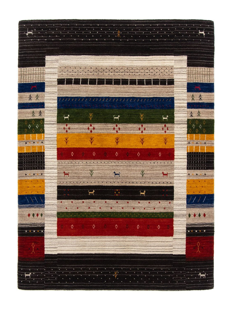 Tapis Gabbeh - Loribaft Persan - 202 x 142 cm - multicolore