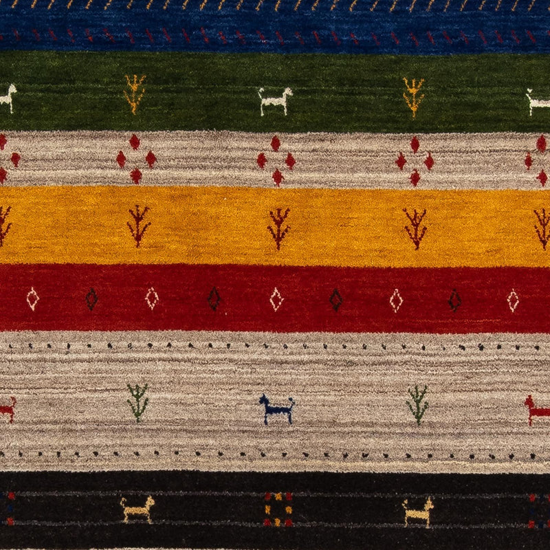 Tapis Gabbeh - Loribaft Persan - 202 x 142 cm - multicolore