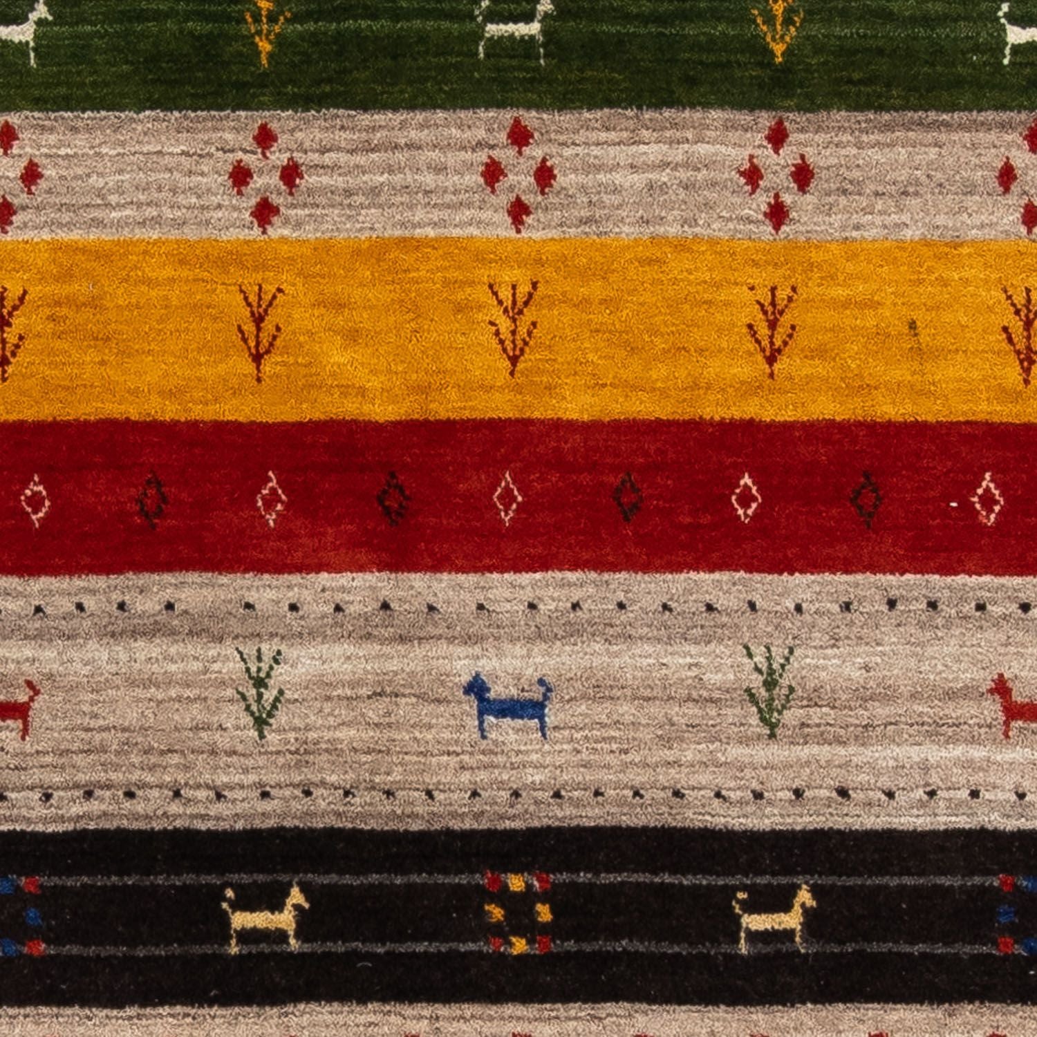Tapis Gabbeh - Loribaft Persan - 200 x 140 cm - multicolore