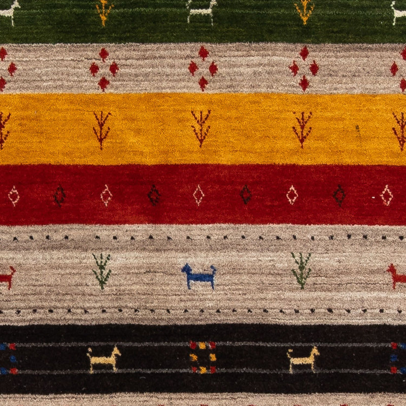 Tapis Gabbeh - Loribaft Persan - 200 x 140 cm - multicolore
