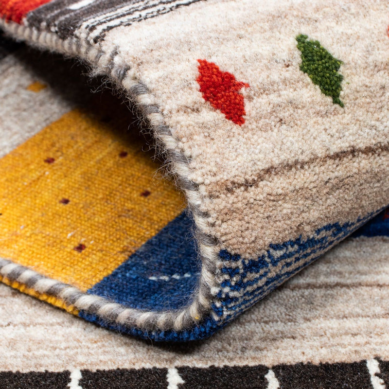 Tapis Gabbeh - Loribaft Persan - 200 x 140 cm - multicolore