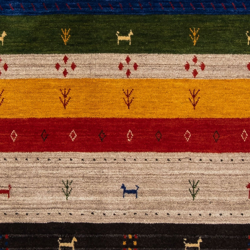 Tapis Gabbeh - Loribaft Persan - 202 x 143 cm - multicolore