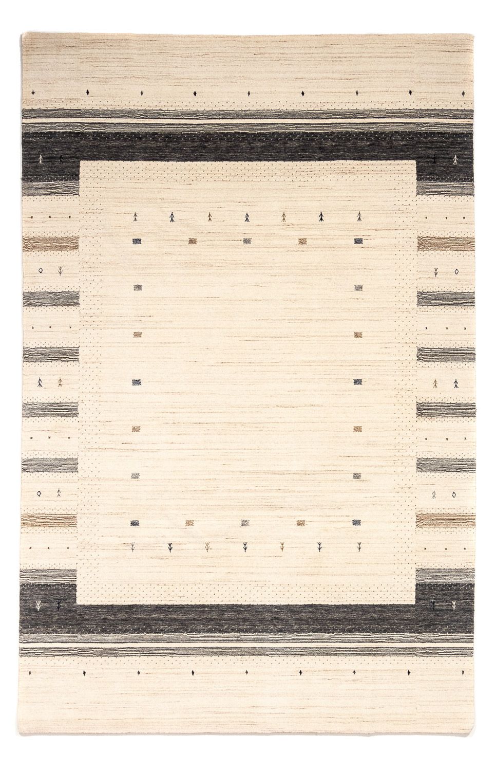 Tapis Gabbeh - Loribaft Persan - 304 x 200 cm - beige