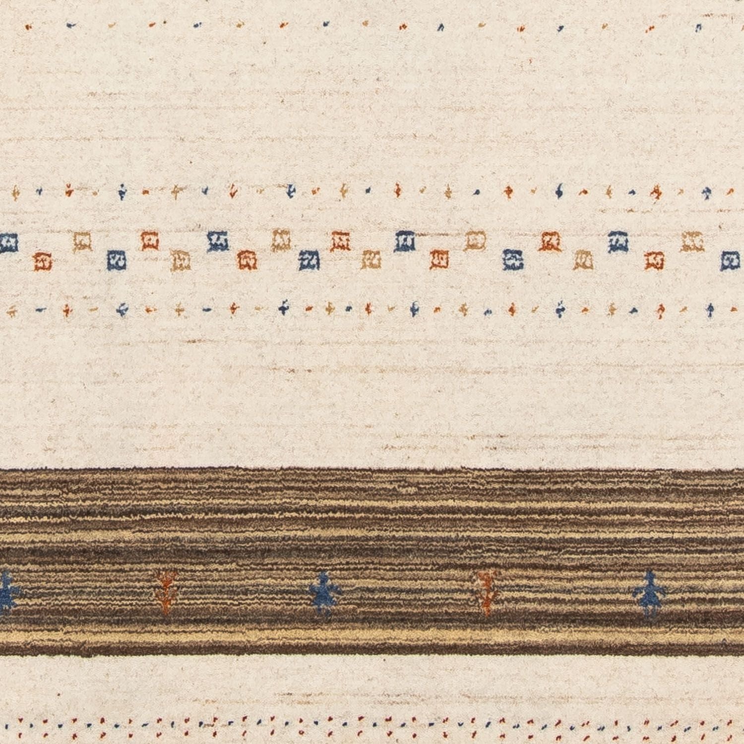 Tapis Gabbeh - Loribaft Persan - 205 x 142 cm - marron foncé