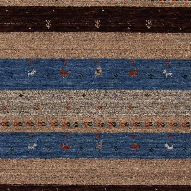 Tapis Gabbeh - Loribaft Persan - 204 x 142 cm - bleu foncé