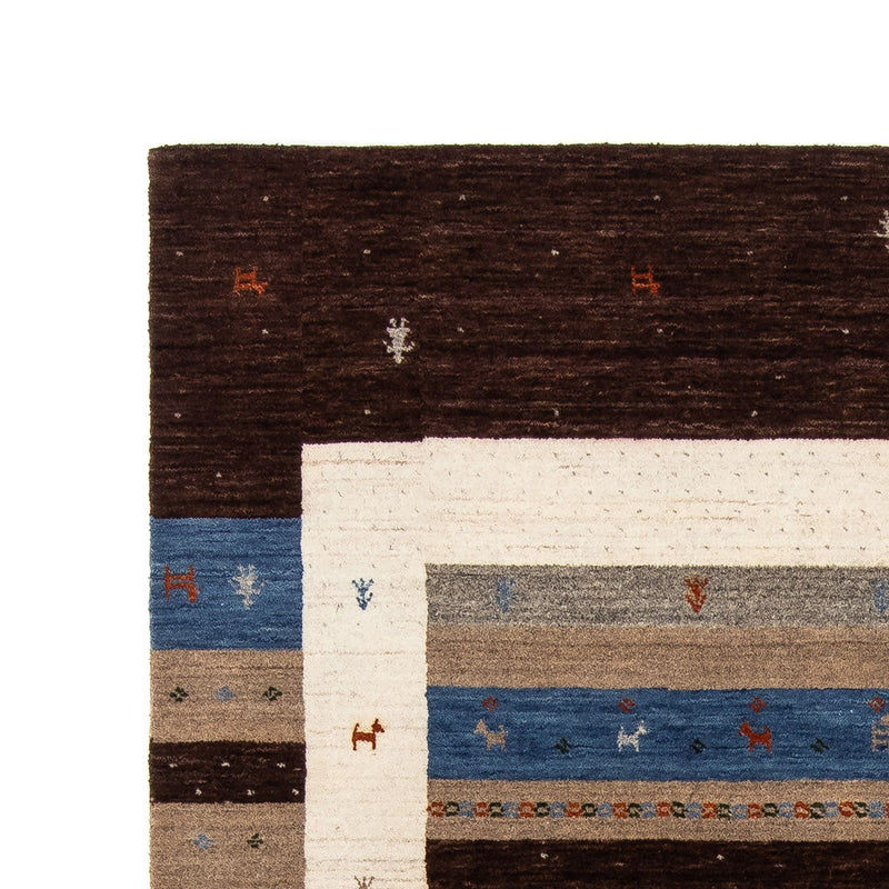 Tapis Gabbeh - Loribaft Persan - 204 x 142 cm - bleu foncé