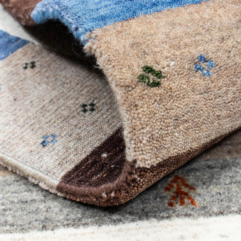 Tapis Gabbeh - Loribaft Persan - 204 x 142 cm - bleu foncé