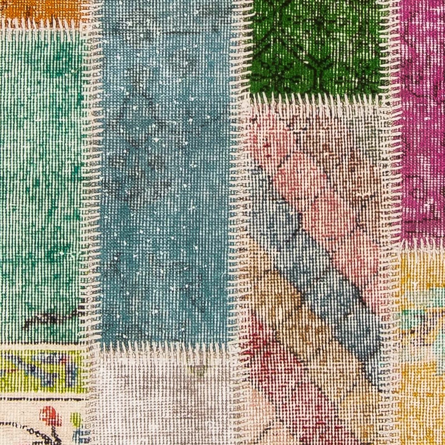 Tapis de couloir Tapis patchwork - 203 x 90 cm - multicolore