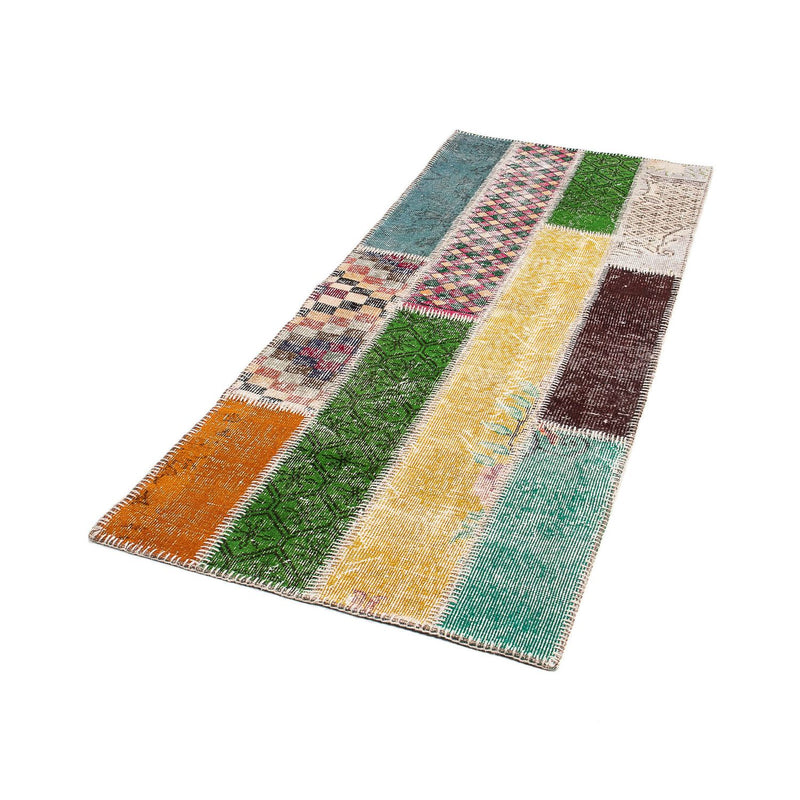 Tapis de couloir Tapis patchwork - 203 x 90 cm - multicolore