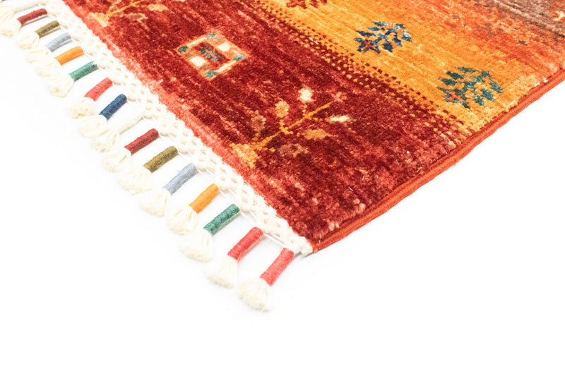 Tapis Gabbeh - Loribaft Persan - 200 x 150 cm - multicolore