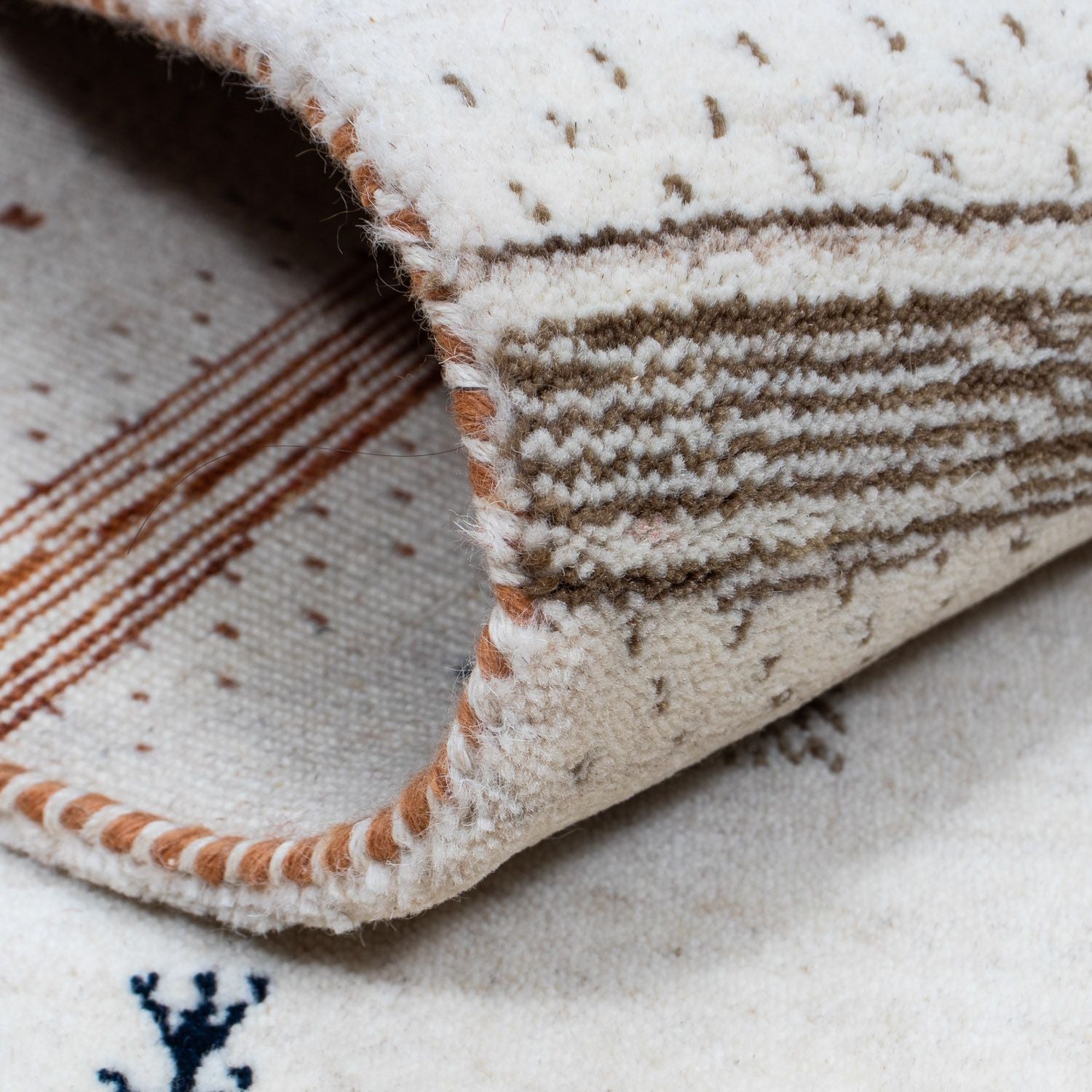 Tapis Gabbeh - Loribaft Persan - 201 x 146 cm - beige