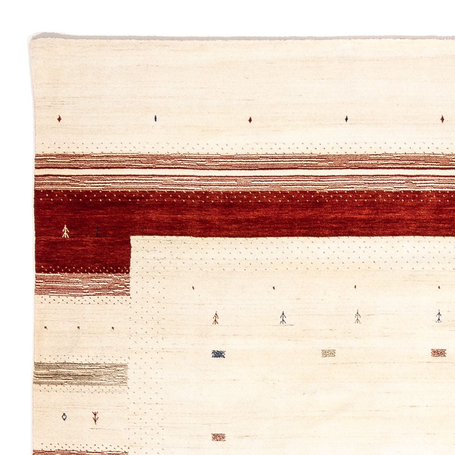 Tapis Gabbeh - Loribaft Persan - 346 x 254 cm - beige