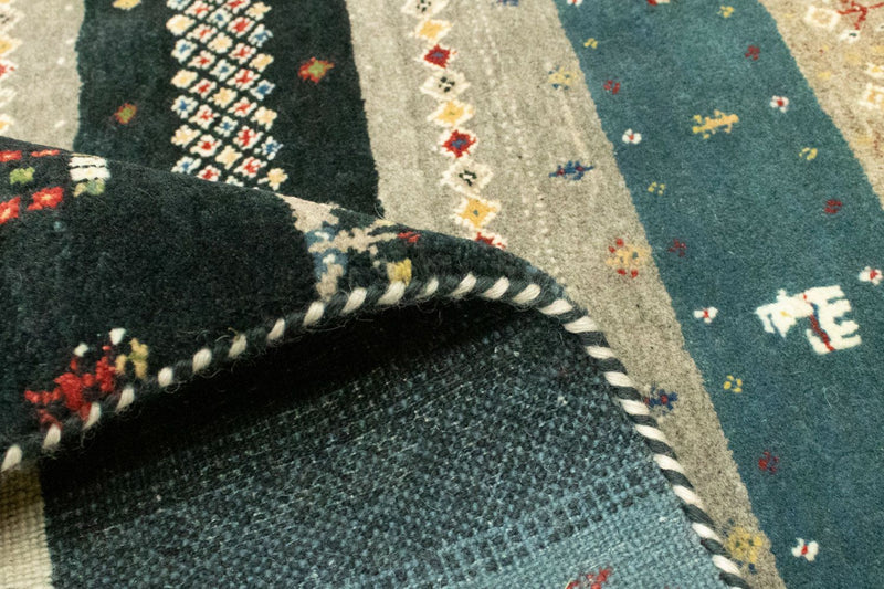 Tapis Gabbeh - Loribaft Persan - 241 x 170 cm - multicolore