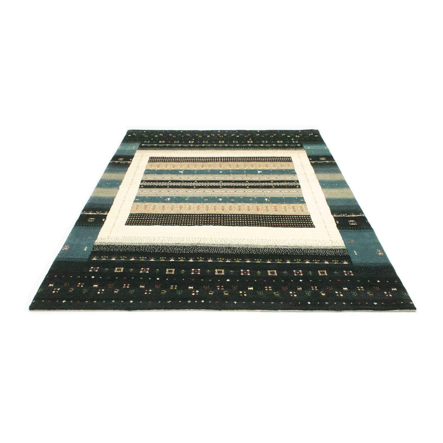 Tapis Gabbeh - Loribaft Persan - 241 x 170 cm - multicolore