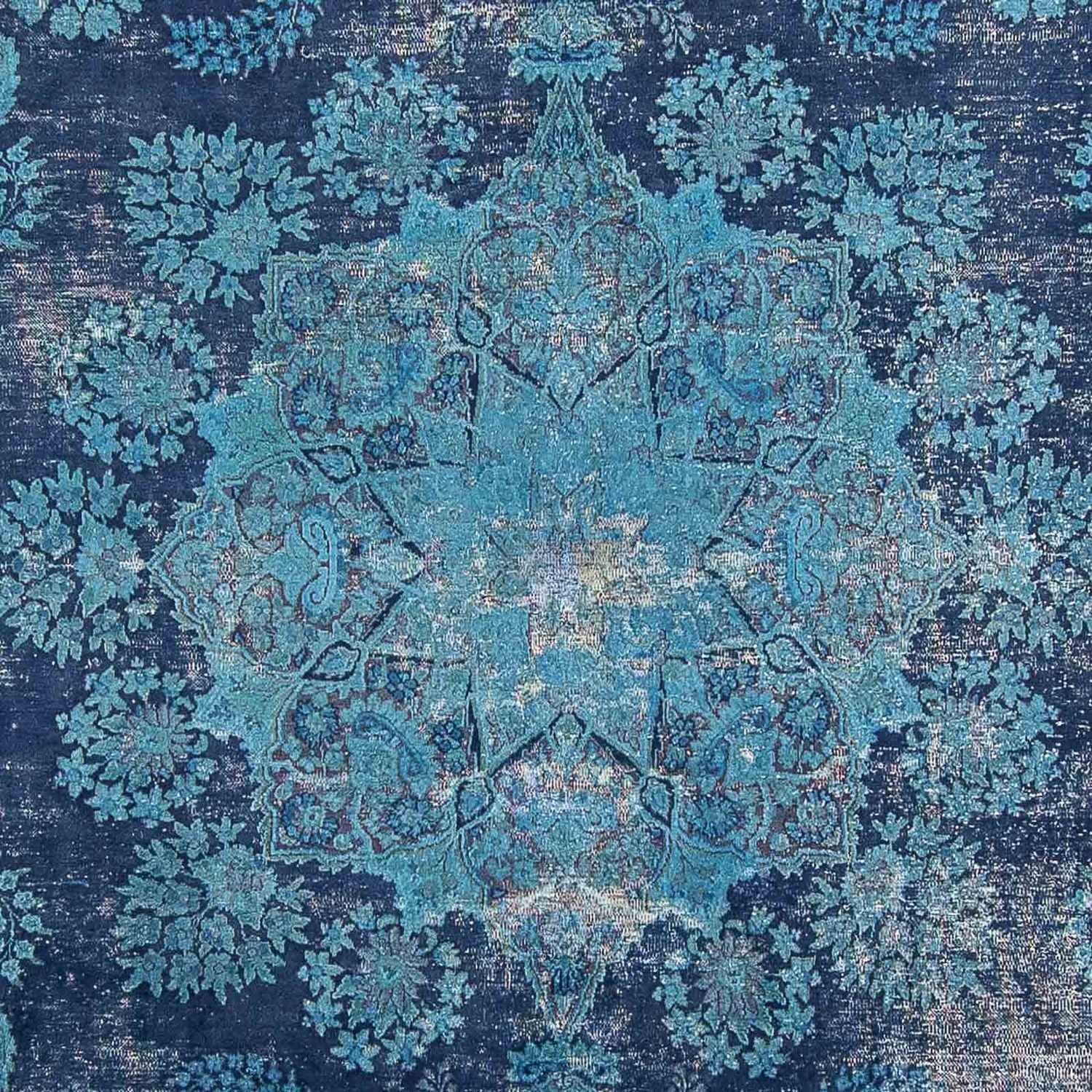 Tapis vintage - 333 x 258 cm - bleu