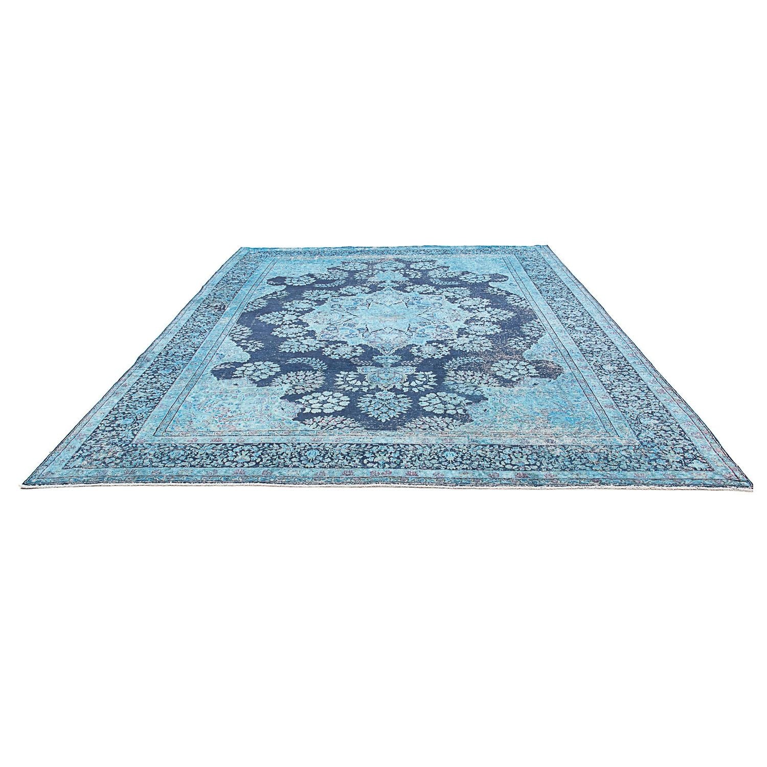 Tapis vintage - 333 x 258 cm - bleu