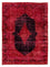 Tapis vintage - 349 x 258 cm - rouge foncé