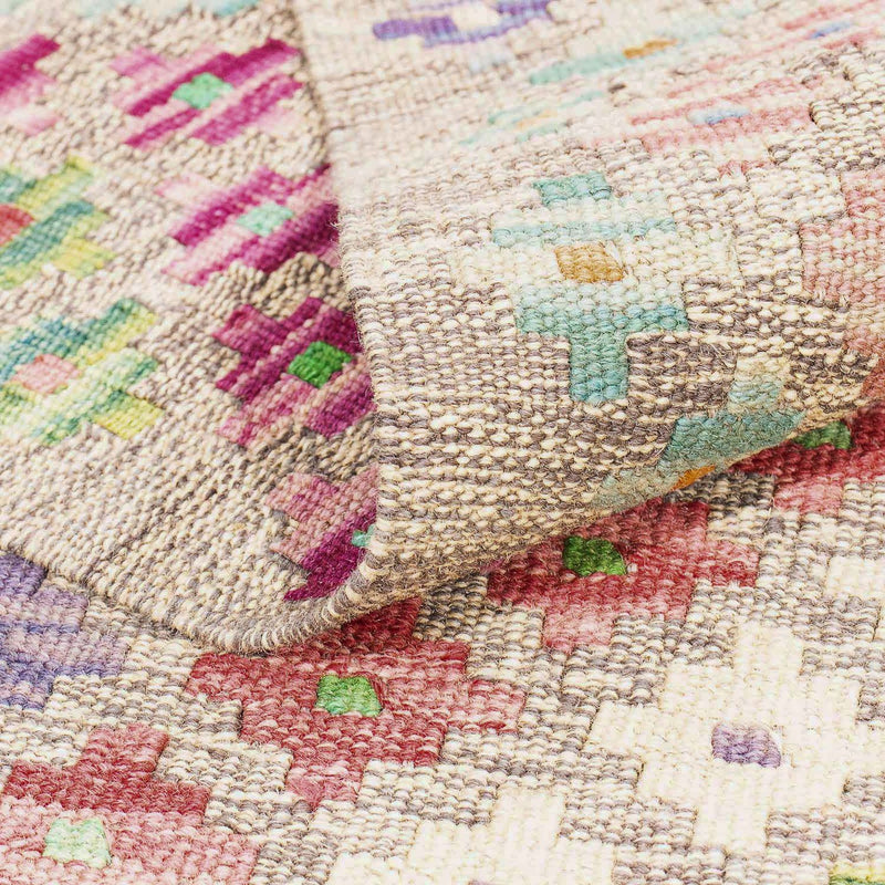 Tapis Kelim - Splash - 298 x 210 cm - multicolore