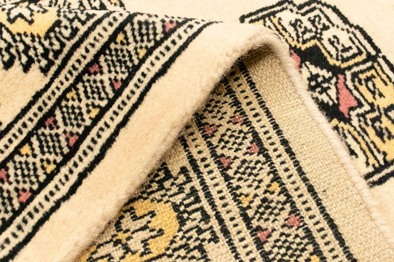 Tapis afghan - Boukhara - 126 x 78 cm - beige