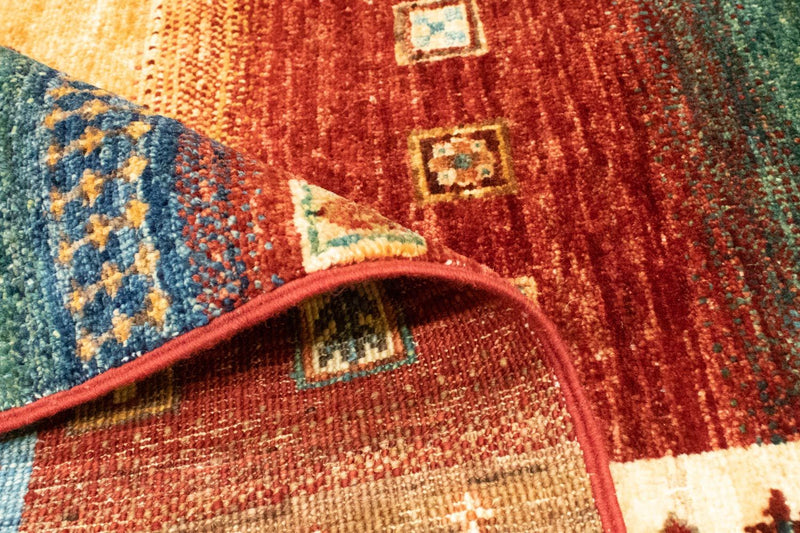 Tapis Gabbeh - Loribaft Persan - 214 x 152 cm - multicolore