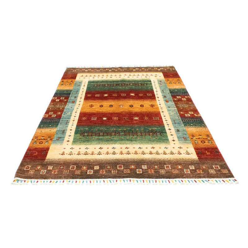 Tapis Gabbeh - Loribaft Persan - 214 x 152 cm - multicolore