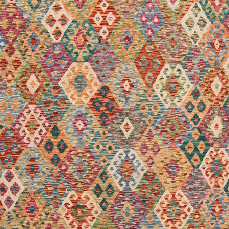 Tapis Kelim - Splash - 341 x 263 cm - multicolore