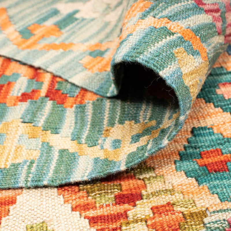 Tapis Kelim - Splash - 341 x 263 cm - multicolore