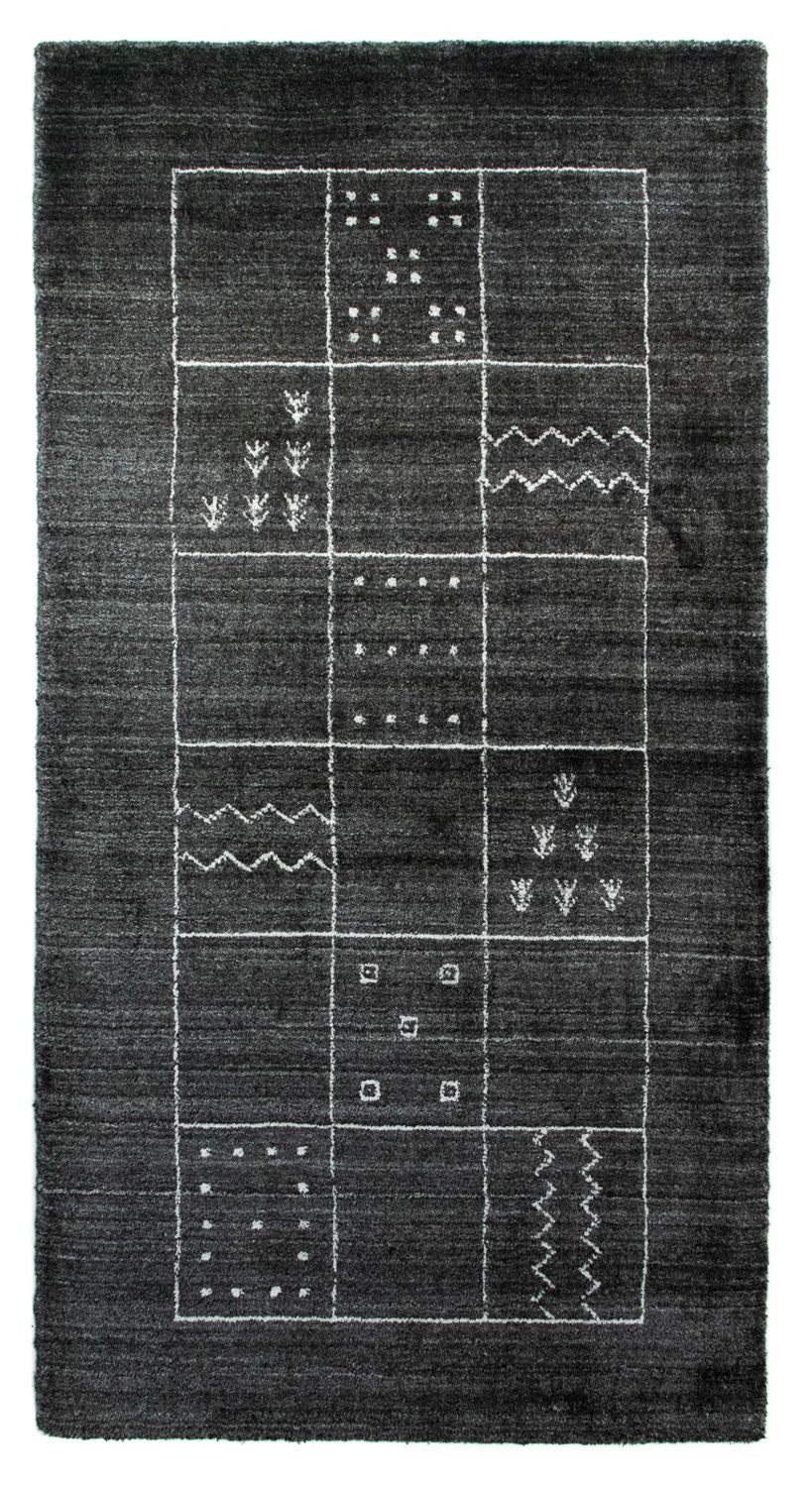 Tapis vintage - 140 x 70 cm - gris foncé