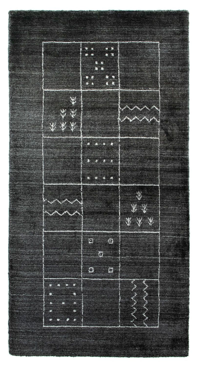 Tapis vintage - 140 x 70 cm - gris foncé