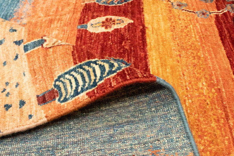Tapis Gabbeh - Loribaft Persan - 204 x 150 cm - multicolore