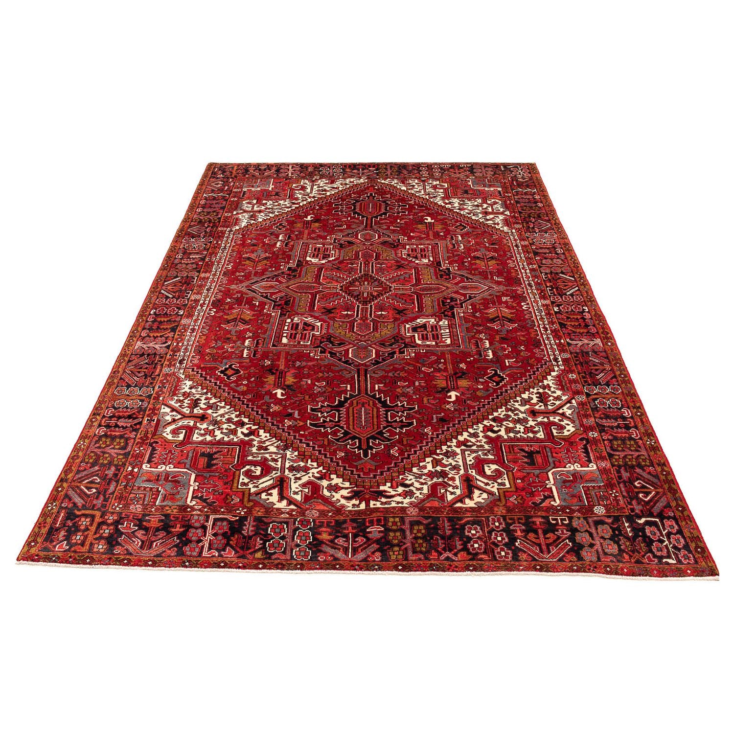 Tapis persan - Nomadic - 398 x 298 cm - rouge foncé