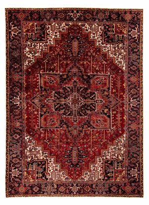 Tapis persan - Nomadic - 380 x 310 cm - rouge foncé